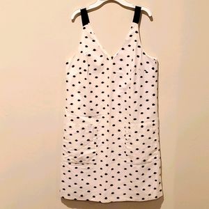 ❤ANN TAYLOR LOFT 90s STYLE EMBROIDERED SHIFT DRESS, 6